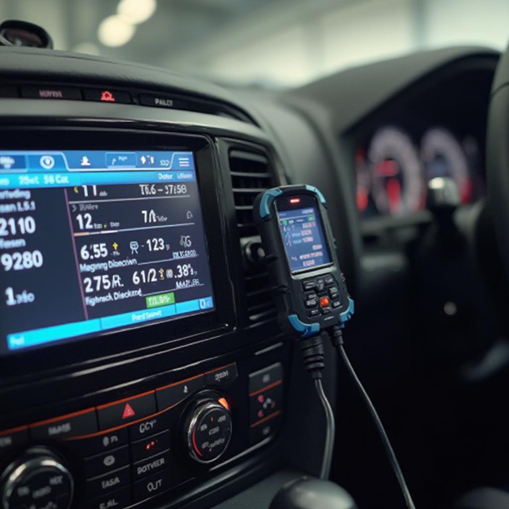 OBD2 Scanner Connected to a Car's Diagnostic Port