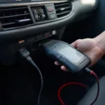 OBD2 Scanner Connected to a Car's OBD Port