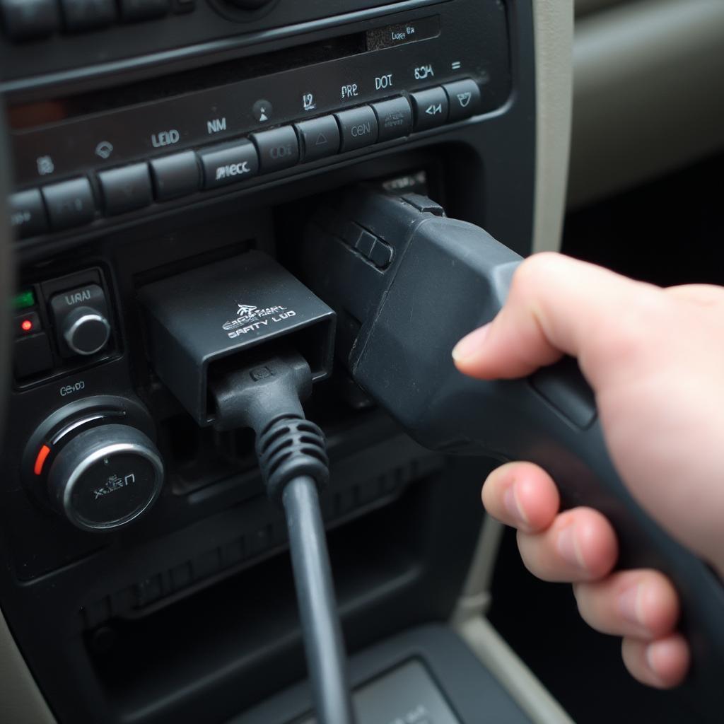 OBD2 Scanner Connected to Chrysler Sebring