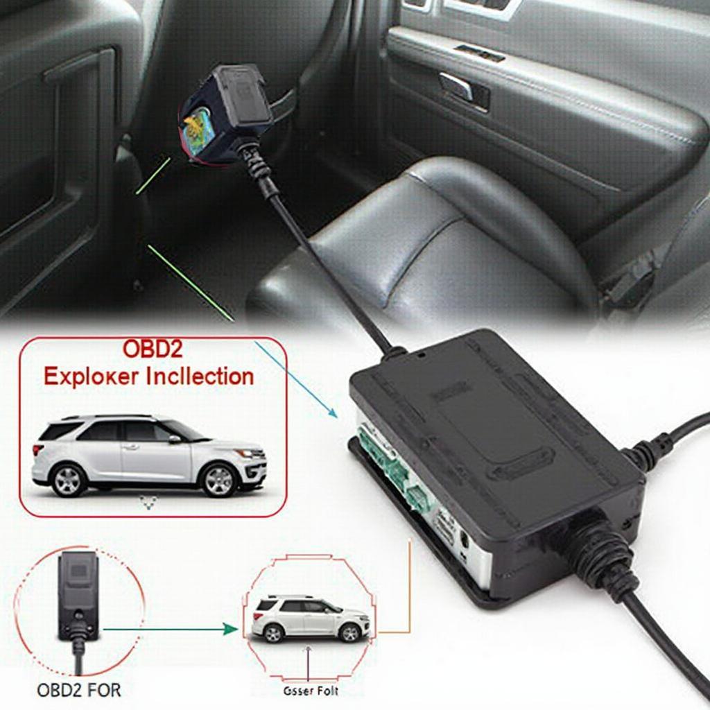 OBD2 Scanner Connected to Ford Explorer