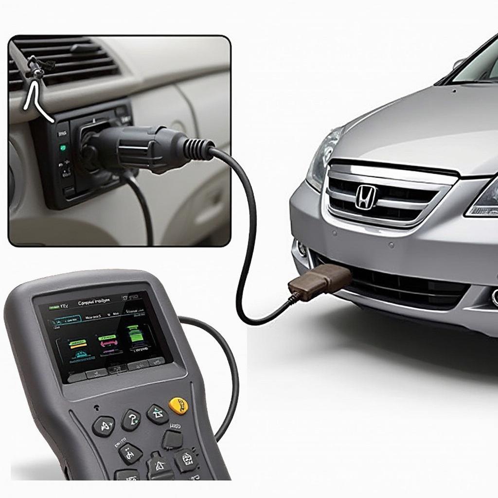 OBD2 Scanner Connected to a Honda Odyssey