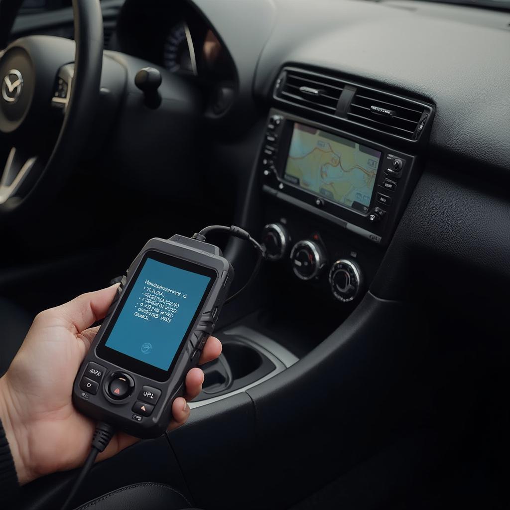 OBD2 Scanner Connected to a Miata