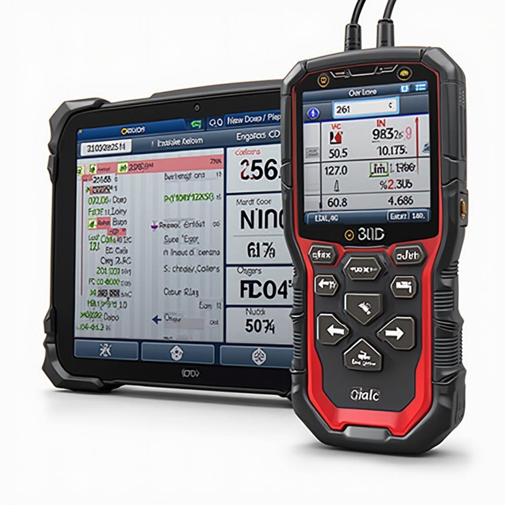 OBD2 Scanner Displaying Diagnostic Data