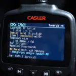 OBD2 Scanner Displaying Diagnostic Codes