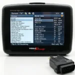 OBD2 Scanner Displaying Diagnostic Data