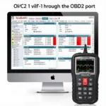 OBD2 Scanner Displaying Diagnostic Data