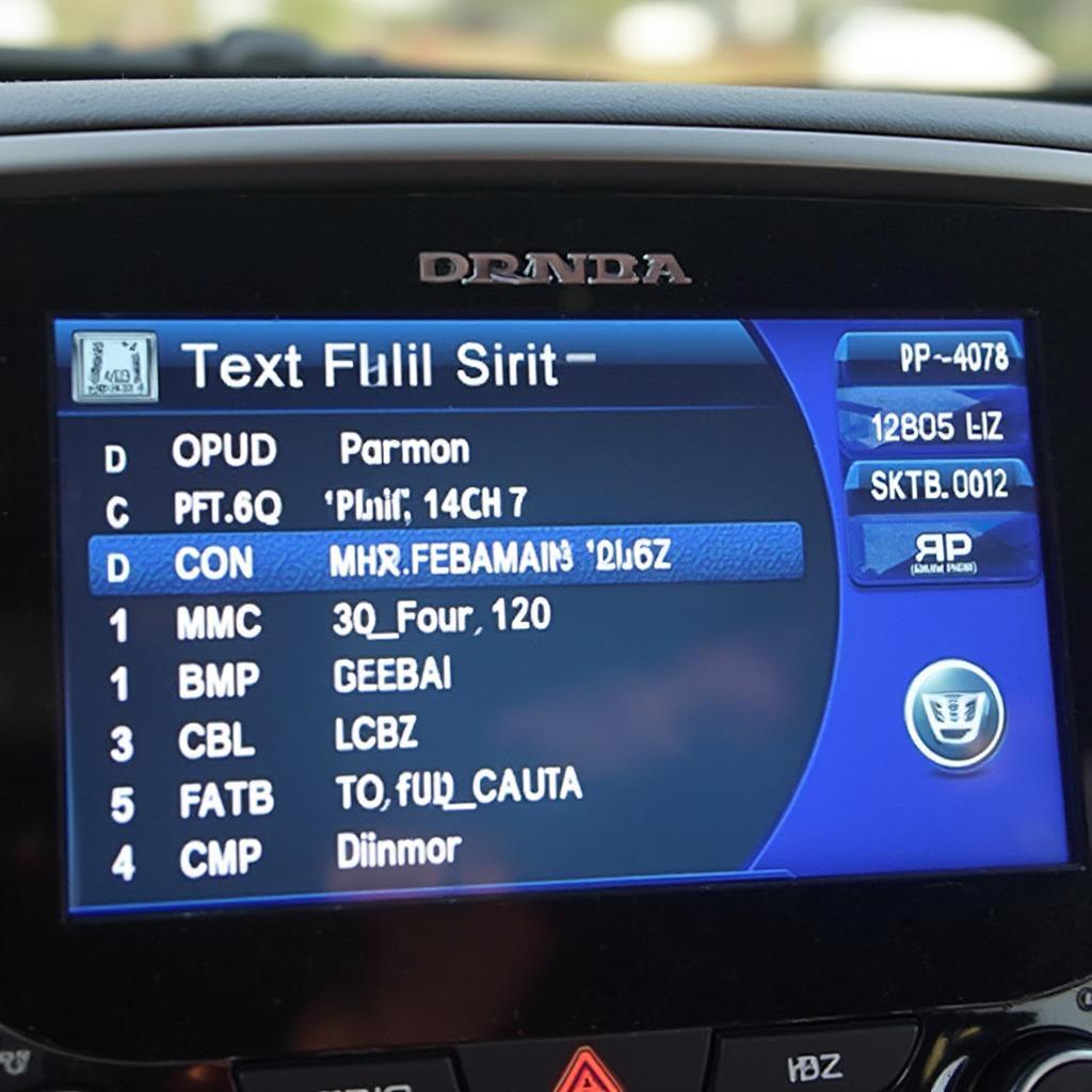 OBD2 Scanner Displaying Honda Accord Data