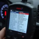 OBD2 Scanner Displaying Trouble Codes