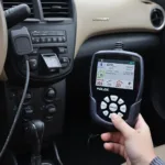 OBD2 Scanner in Use on a Chevrolet 2014 Captiva Sport