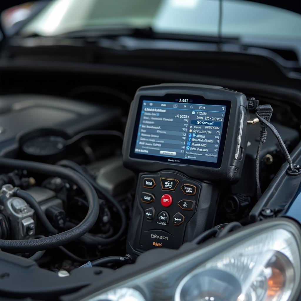 OBD2 Scanner connected to a Lexus SC300 for diagnostics