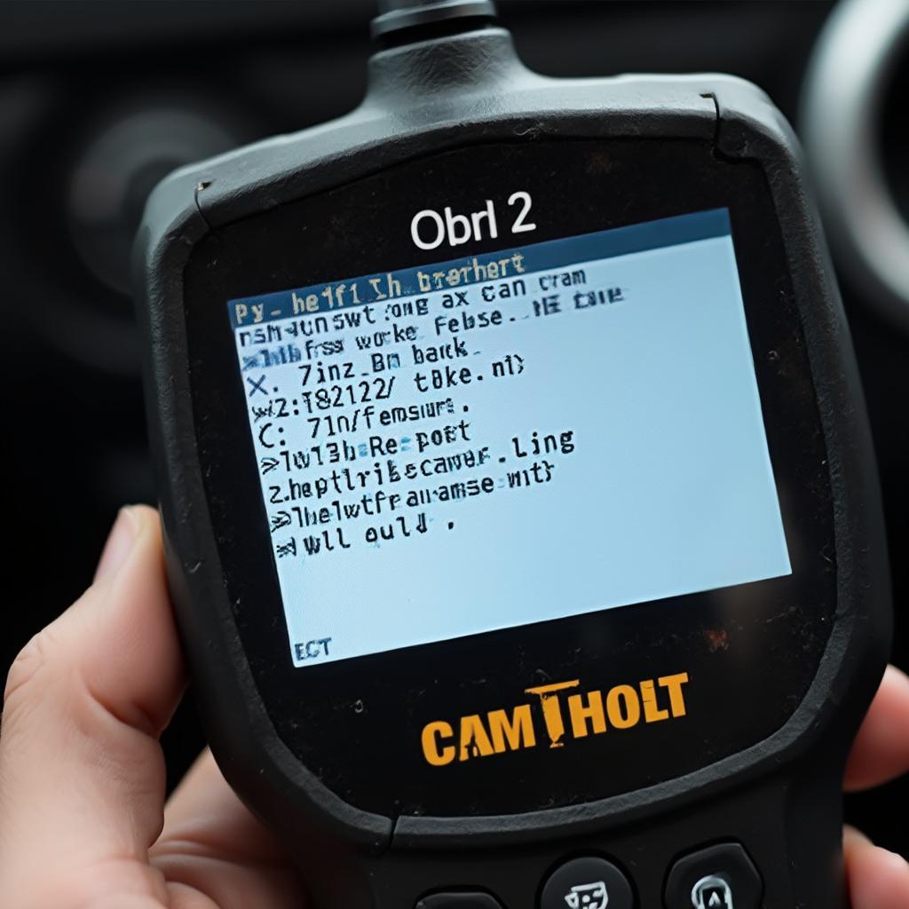 OBD2 Scanner Reading Camshaft Code