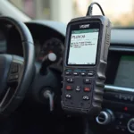 OBD2 Scanner Displaying Fault Codes