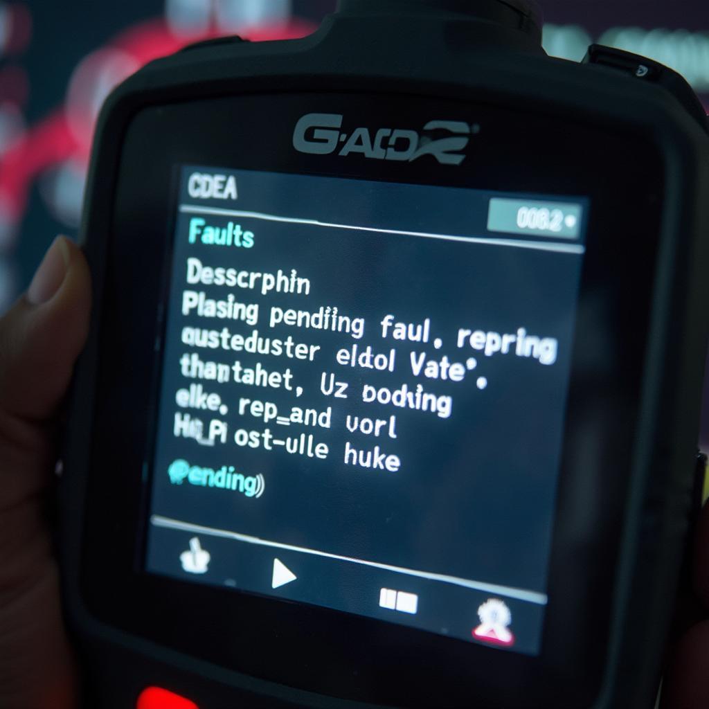 OBD2 Scanner Displaying Grey Fault Codes