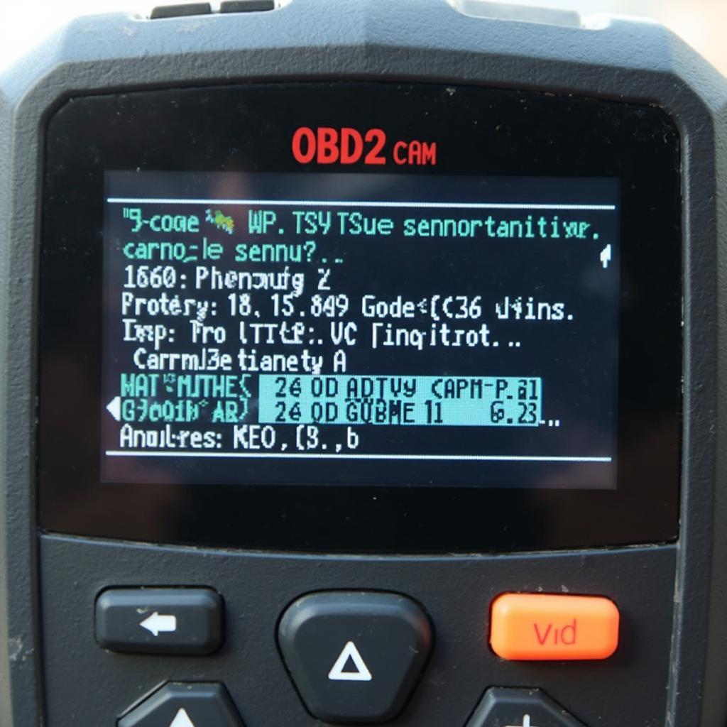 OBD2 Scanner Displaying a MAP Sensor Code