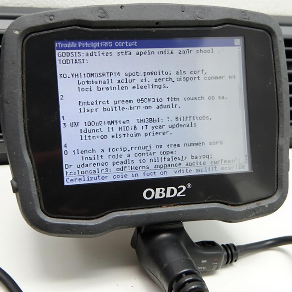 OBD2 Scanner Reading SRS Code