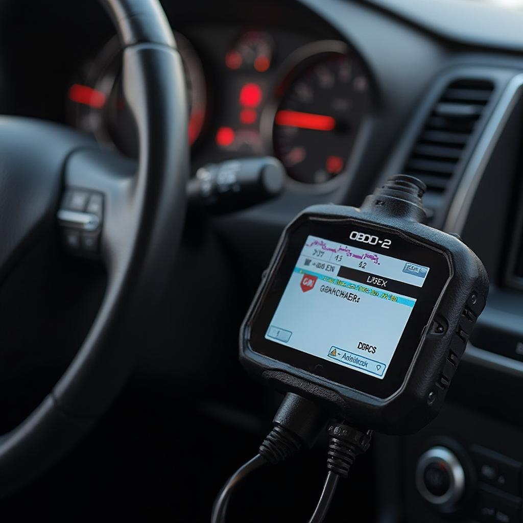 OBD2 Scanner Reading Stored Codes