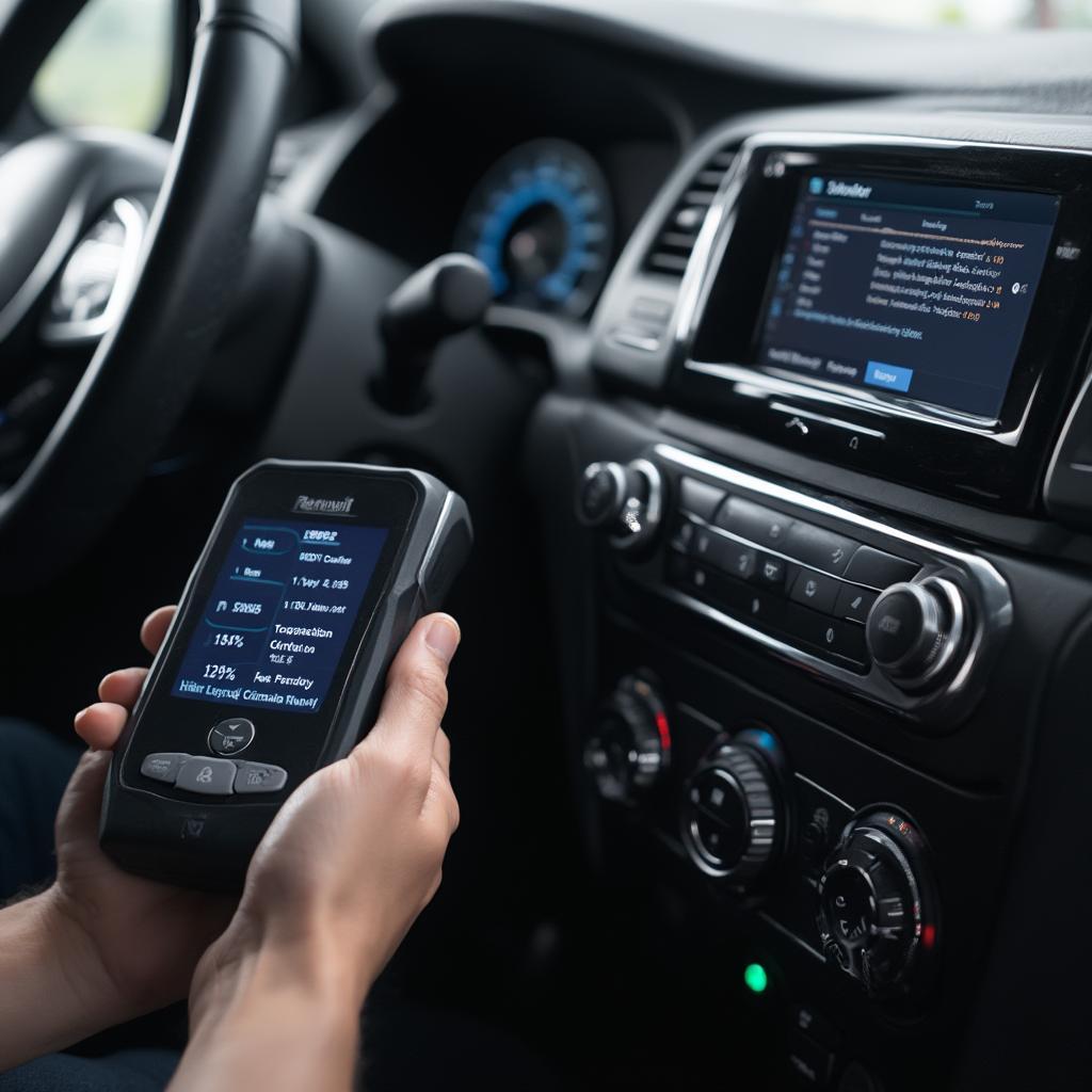 OBD2 Scanner connected to a Renault Versailles