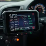 OBD2 Scanner Displaying Oxygen Sensor Data