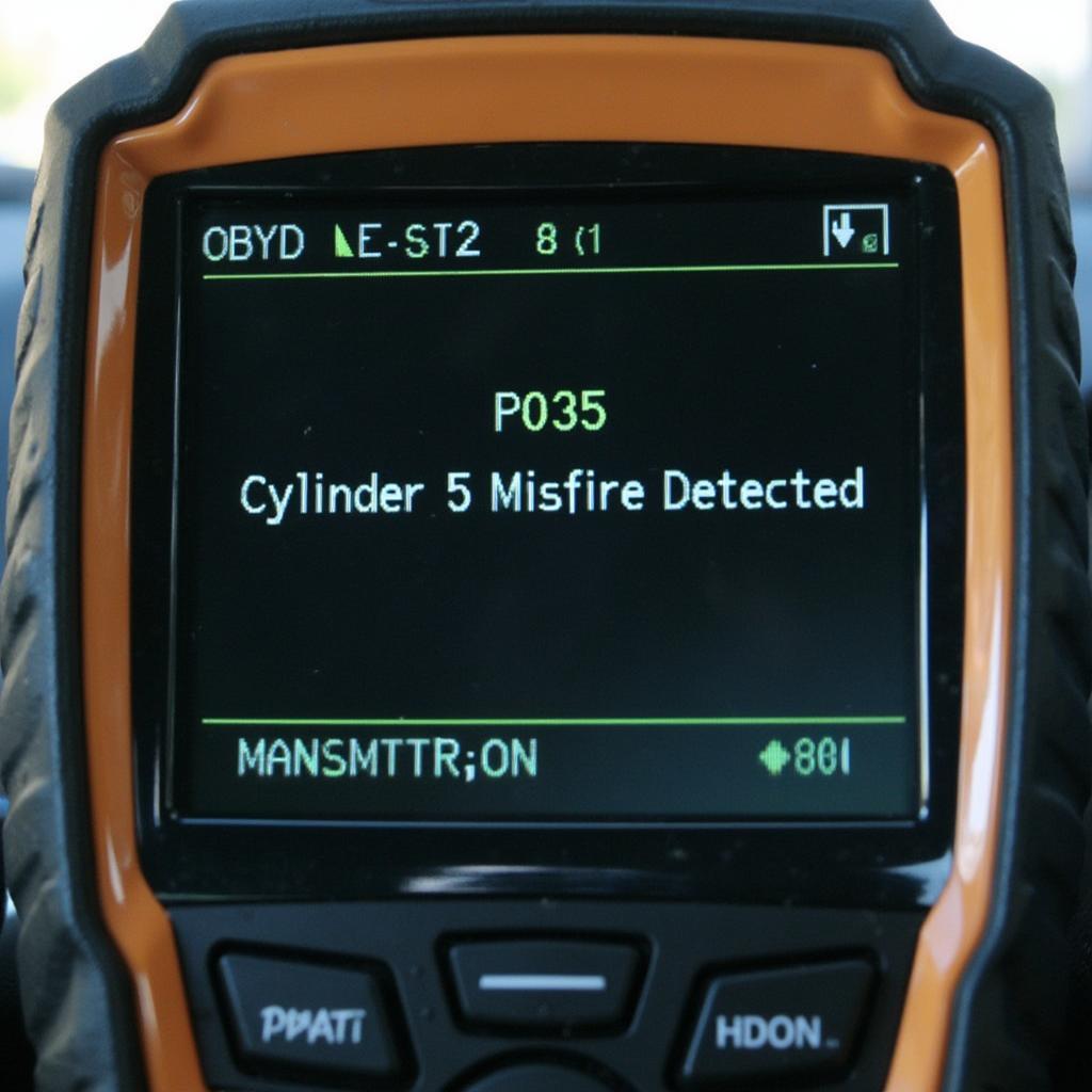 OBD2 Scanner Displaying P0305 Code