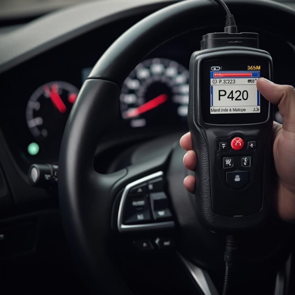 OBD2 Scanner Displaying P420 Code