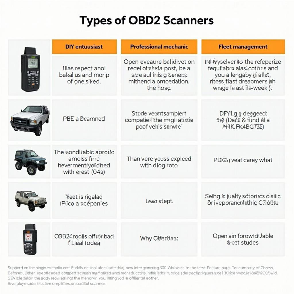 Different OBD2 scanner types for various users