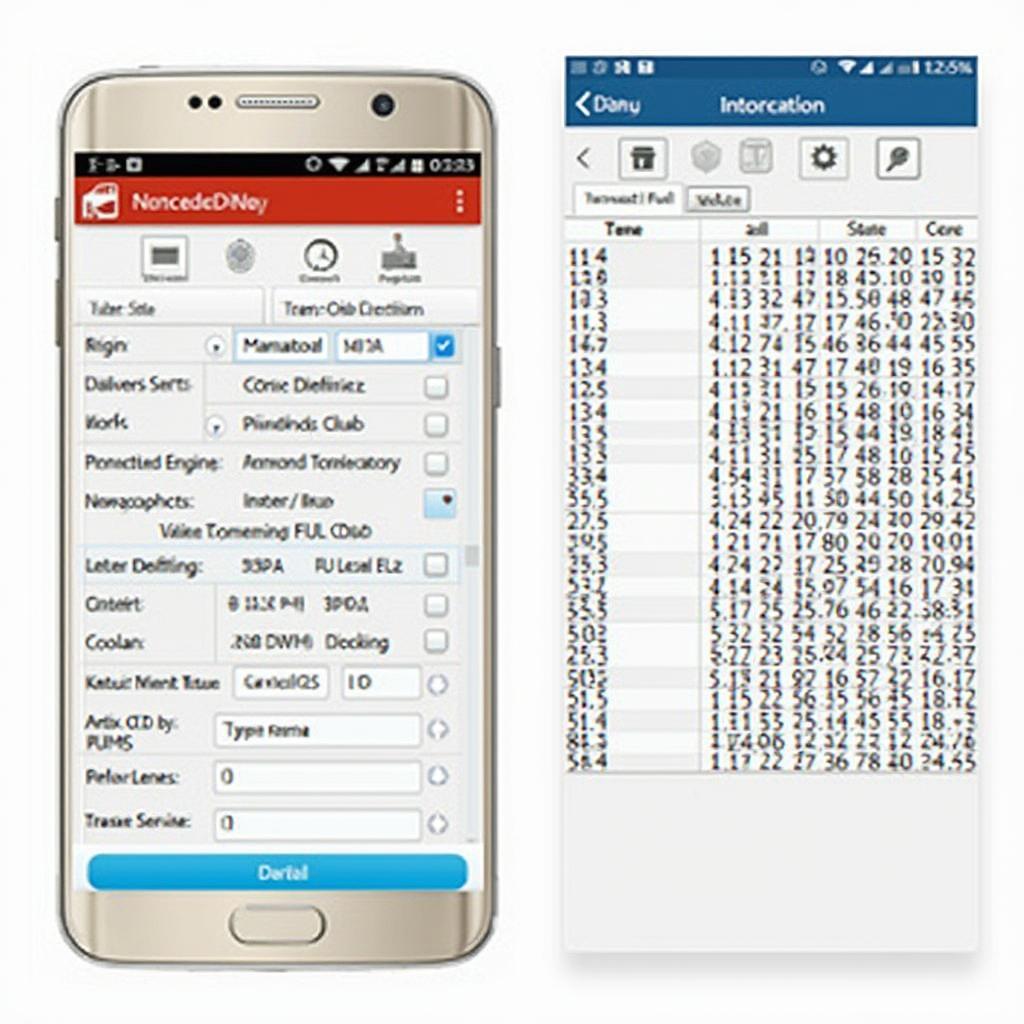 OBD2 Software Displaying Vehicle Data on a Smartphone