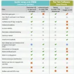 OBD2 Software Features Comparison Chart