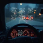 OBD2 Speedometer HUD Display in Action