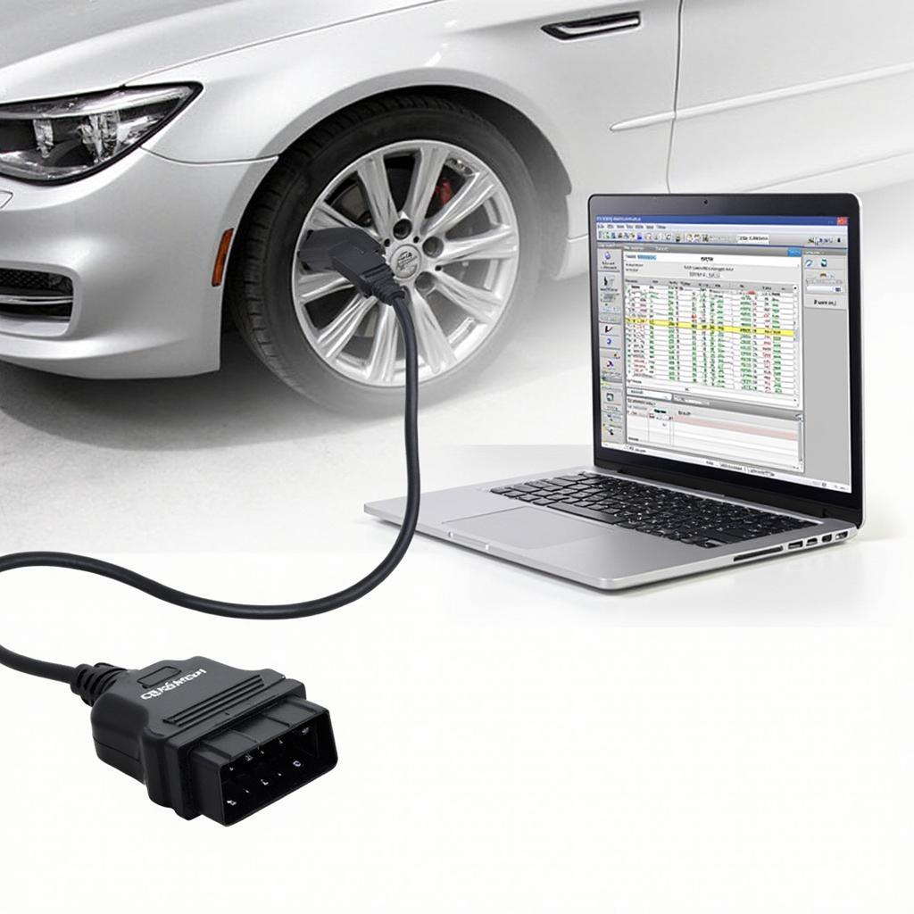 OBD2 UART Adapter Connected to Laptop