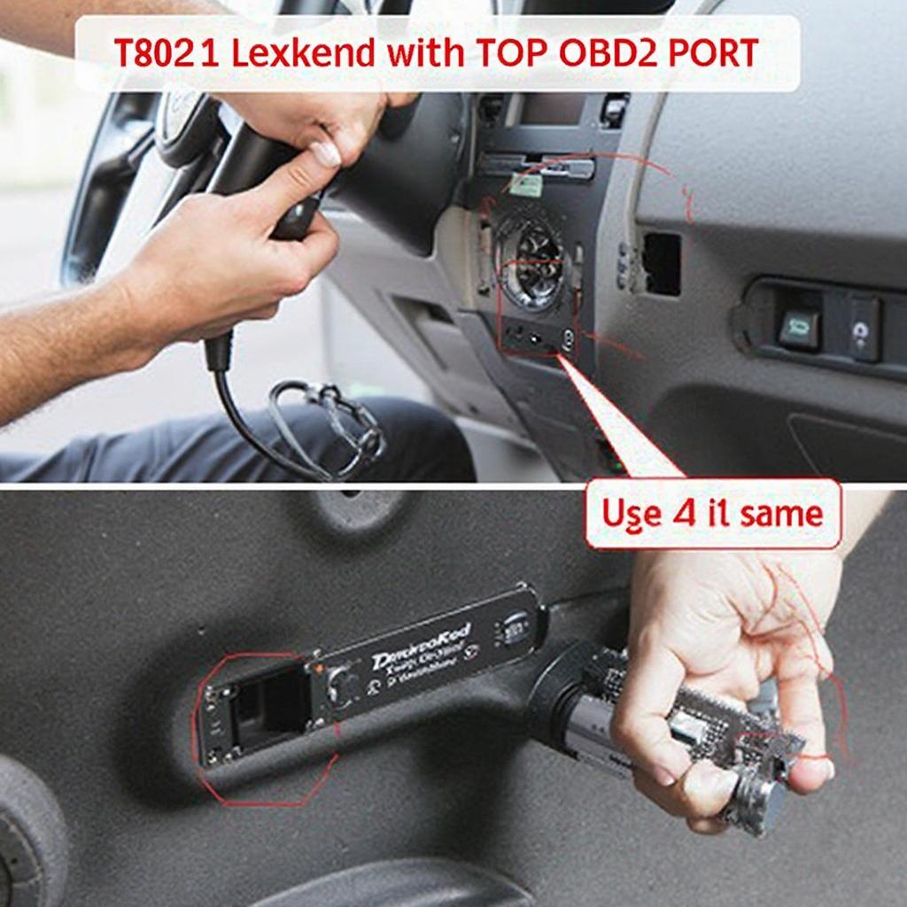 Connecting the OBDbook 6830 to the OBD2 Port