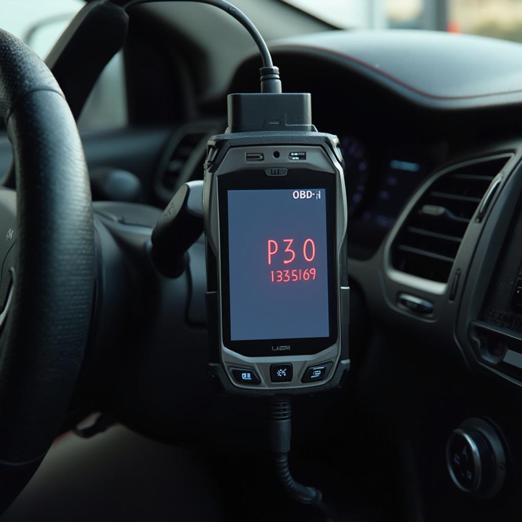 OBD2 Scanner displaying P30 code