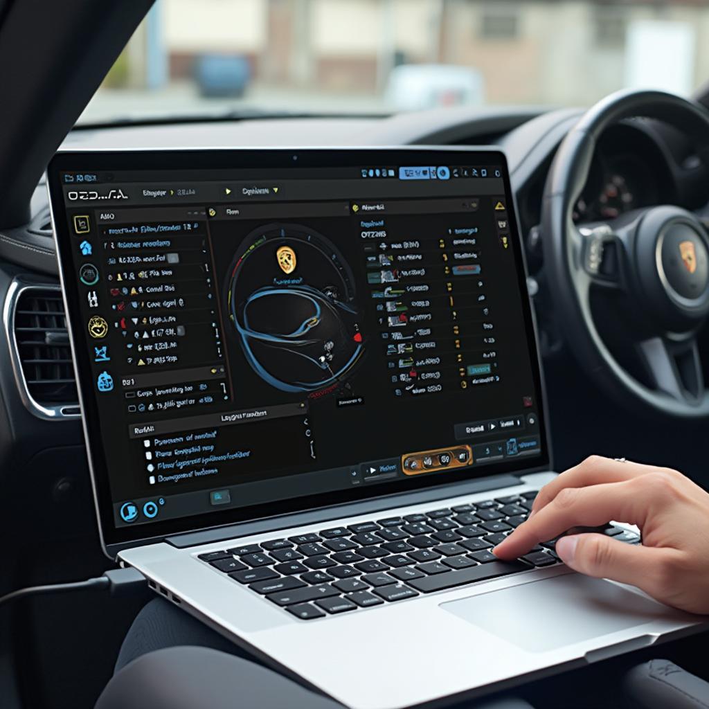 Porsche OBD2 Software Diagnostic Tool in Action