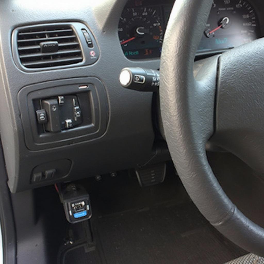 Renault Laguna OBD2 Port Under Steering Wheel