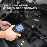 Right Angle OBD2 Adapter in Use