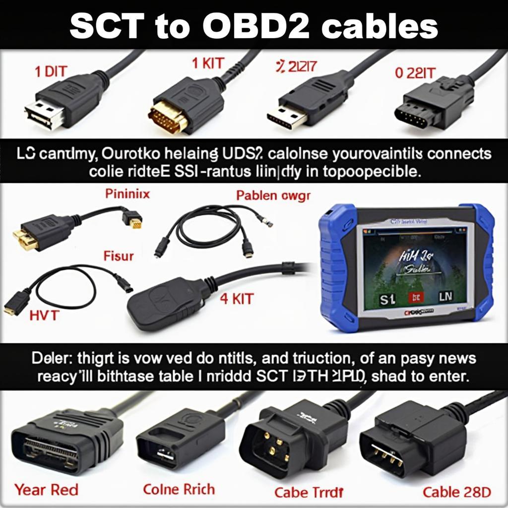 Different Types of SCT to OBD2 Cables