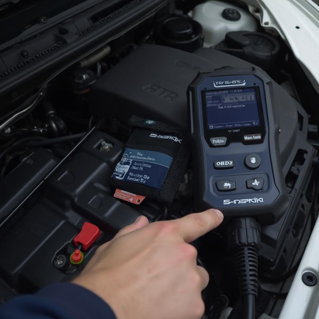 Subaru OBD2 Code Reader in Action