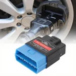 Super ELM327 Bluetooth OBDII Scanner connected to a car's OBD2 port