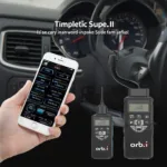 Super OBD2 Bluetooth Scanner Connected to Car