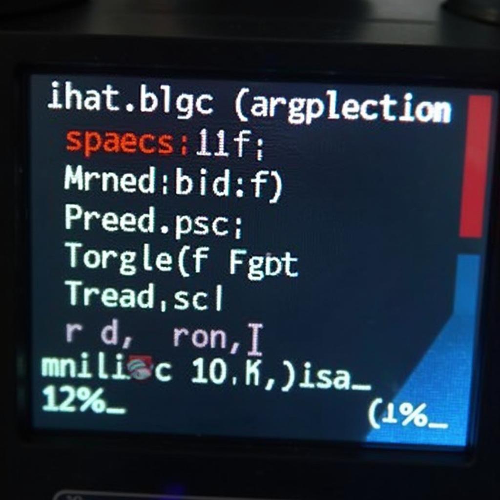 OBD2 Code Reader Display Showing Codes for a Suzuki SX4 Sport