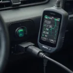 Swiflen OBD2 Scanner Connected to a Car