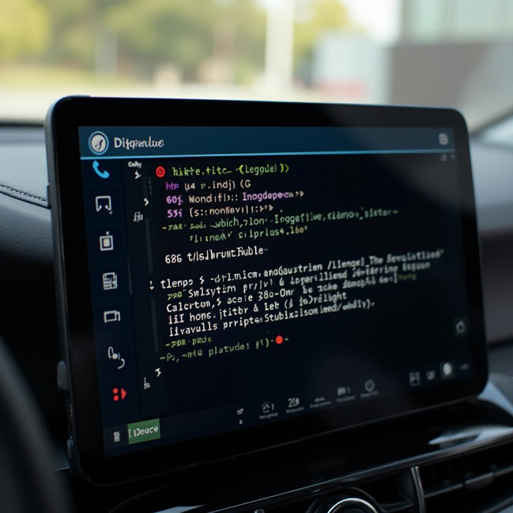 ThinkOBD 100 OBD2 scanner displaying a Diagnostic Trouble Code (DTC) on its screen.