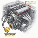 Throttle Position Sensor Location on a Car Engine