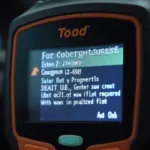 Toad OBD2 Scanner Displaying DTC