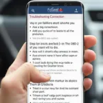 Troubleshooting FoSeal OBD2 Bluetooth connection issues on a smartphone