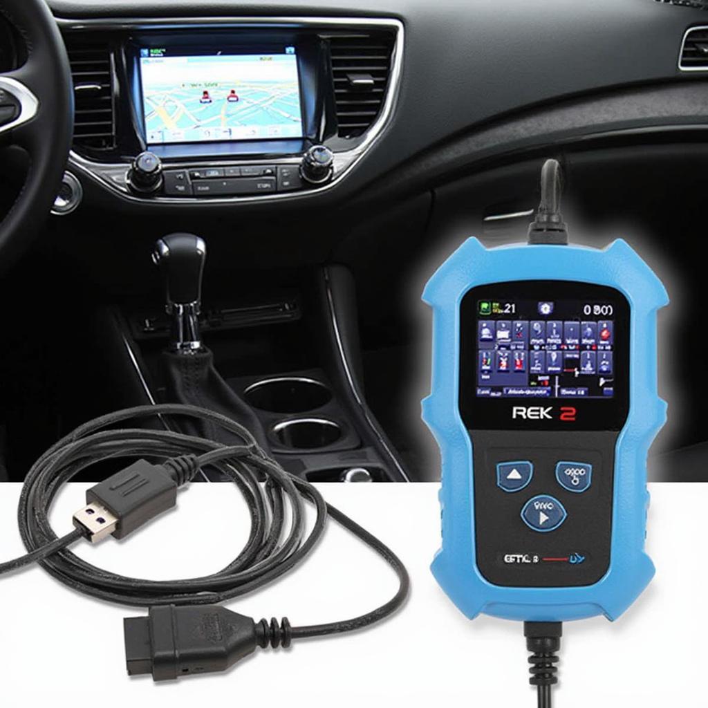 U480 OBD2 CAN Scanner Connected to Car