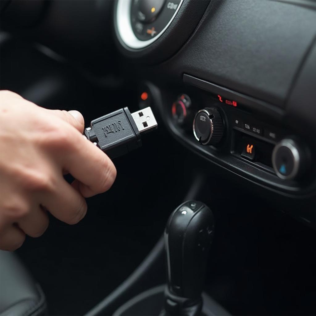 Connecting a USB OBD2 Cable to a Car's OBD2 Port