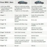 Vgate OBD2 BMW Compatibility Chart