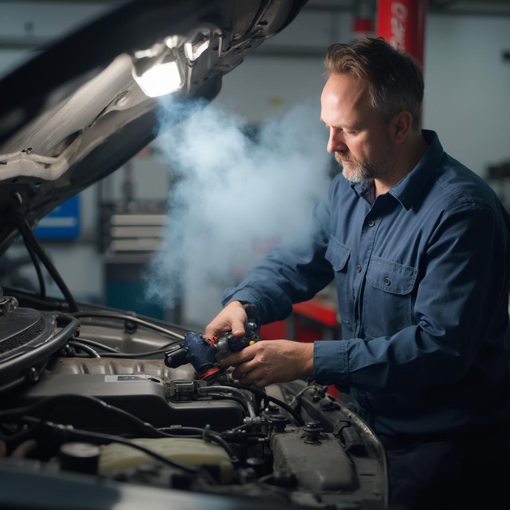 Performing a Smoke Test on a Volvo EVAP System