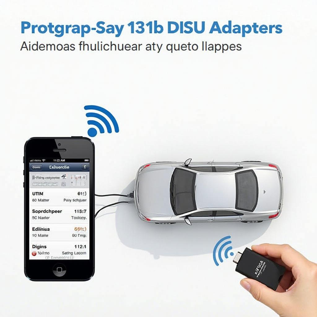 A smartphone displaying diagnostic data received wirelessly from an OBD2 adapter.