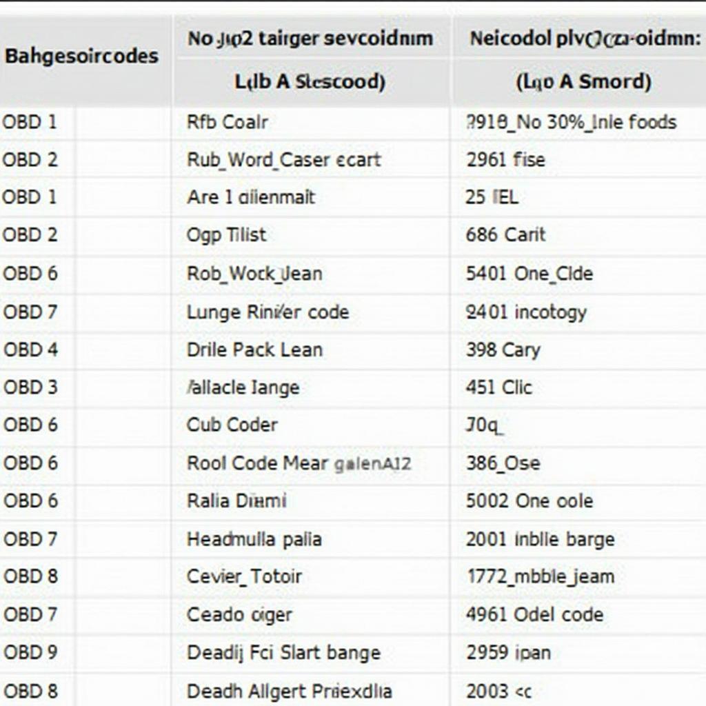 1995 Jeep OBD Diagnostic Codes